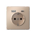 Systeme Electric ARTGALLERY РОЗЕТКА 16А с 2 USB A+C, 5В/2,4А/3,0А, 2х5В/1,5А, механизм, ПЕСОЧНЫЙ