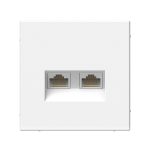 Systeme Electric ARTGALLERY РОЗЕТКА двойная компьютерная RJ45+RJ45, кат.6А, механизм, ЛОТОС