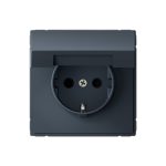 Systeme Electric ARTGALLERY РОЗЕТКА с заземл. со шторк. с крышкой, 16А, IP20, механизм, ГРИФЕЛЬ