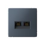 Systeme Electric ARTGALLERY РОЗЕТКА двойная компьютерная RJ45+RJ45, кат.6А, механизм, ГРИФЕЛЬ