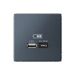 Systeme Electric ARTGALLERY USB РОЗЕТКА A + тип-C 45Вт высокоскор.заряд. QC, PD, механизм, ГРИФЕЛЬ