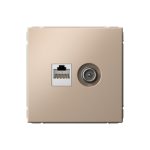 Systeme Electric ARTGALLERY РОЗЕТКА двойная ТВ + компьютерная RJ45, кат. 5Е, ПЕСОЧНЫЙ