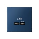 Systeme Electric ARTGALLERY USB РОЗЕТКА тип-С 65Вт высокоскор.заряд. QC, PD, механизм, АКВАМАРИН