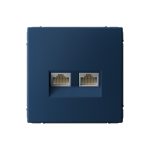 Systeme Electric ARTGALLERY РОЗЕТКА двойная компьютерная RJ45+RJ45, кат.6А, механизм, АКВАМАРИН