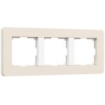 Рамка на 3 поста Split (айвори/белый, soft-touch)