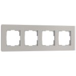 Рамка на 4 пост Senso (дымчатый, стекло soft-touch)