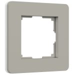 Рамка на 1 пост Split (дымчатый/белый, soft-touch)