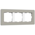 Рамка на 3 поста Split (дымчатый/белый, soft-touch)