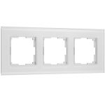 Рамка на 3 поста Senso (белый, стекло soft-touch)
