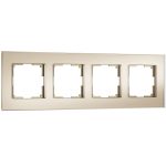 Рамка на 4 поста Senso (шампань, стекло soft-touch)