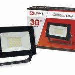 INHOME Прожектор сд СДО-7 30Вт 230В 6500К IP65 черный